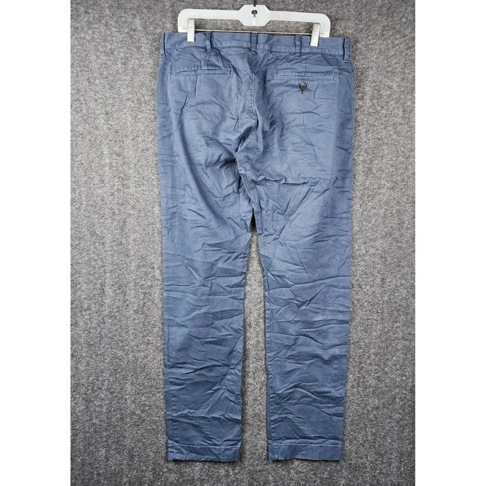 J Crew Chino Pants Mens 34x34 Blue Gray Straight‎ Leg Cotton Twill Casual Work